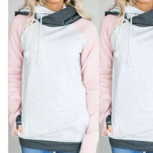 Lightweight hoodie. 3rd pic true to color.